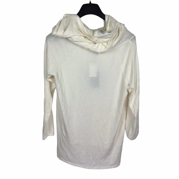Gibsonlook Cozy Convertible Neckline Tunic Top Cowl Neck Ivory Womens Medium NEW - Picture 4 of 5